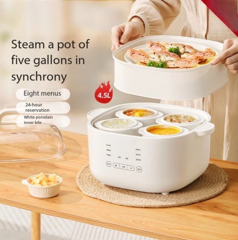 Slow Cooker Ceramic - Olla de cocción lenta eléctrica doméstica