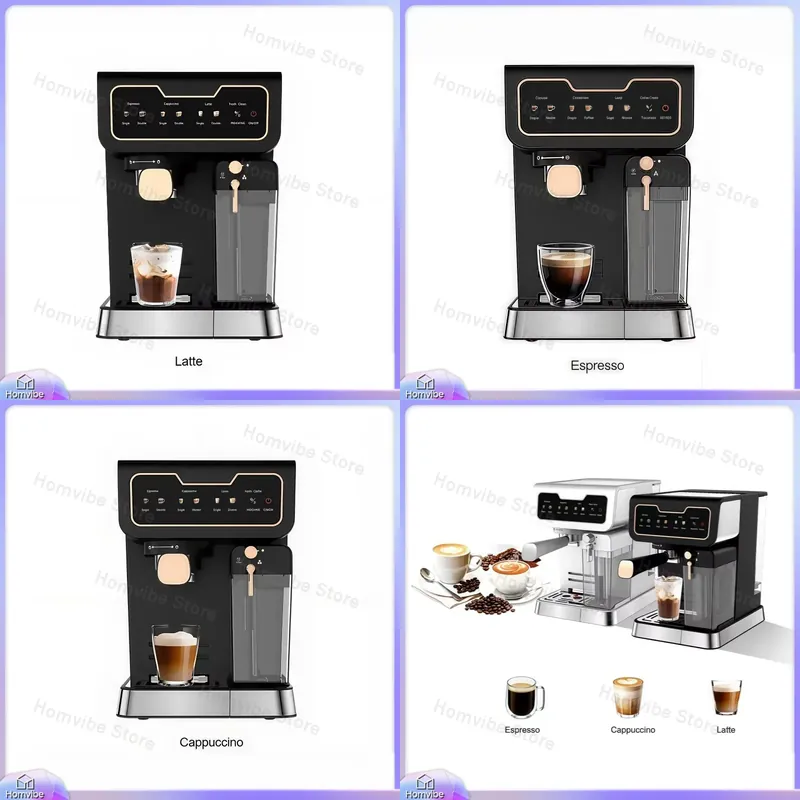 Milk Frother Automatic - Cafetera Espresso Semiautomática Estilo Italiano para