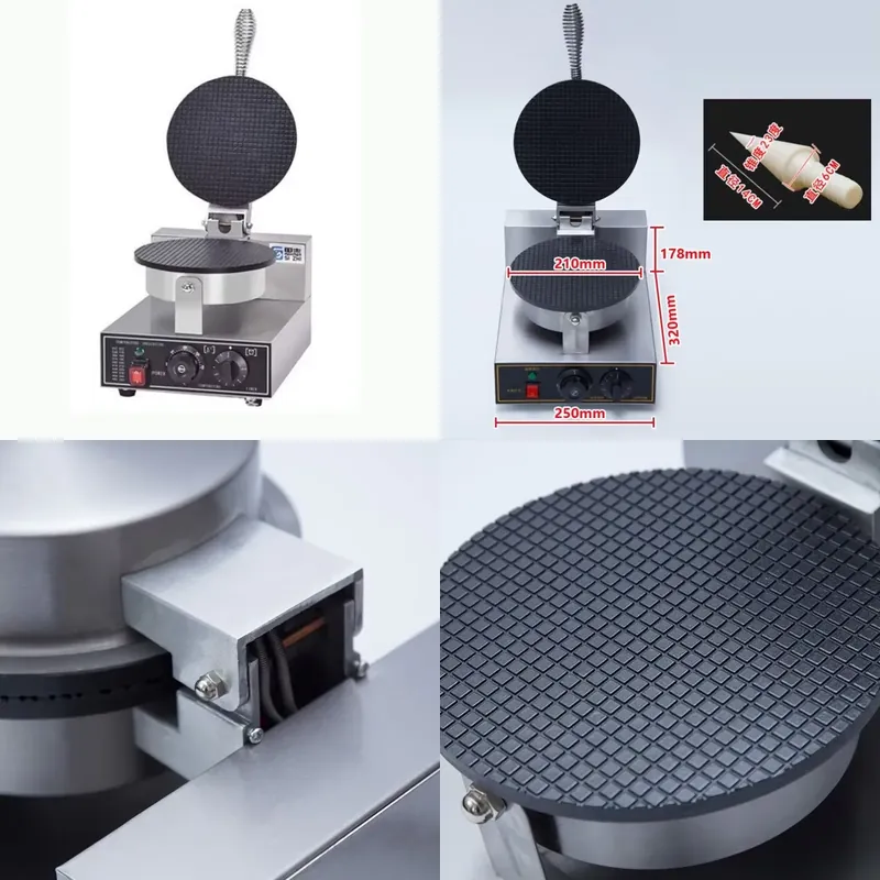 Crepe Maker Non Stick - Máquina para Hacer Waffles Eléctrica TEBAK,