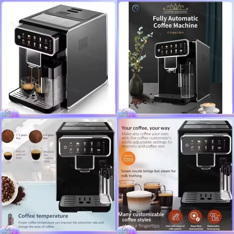 Milk Frother Automatic - Cafetera Espresso 6 en 1 con