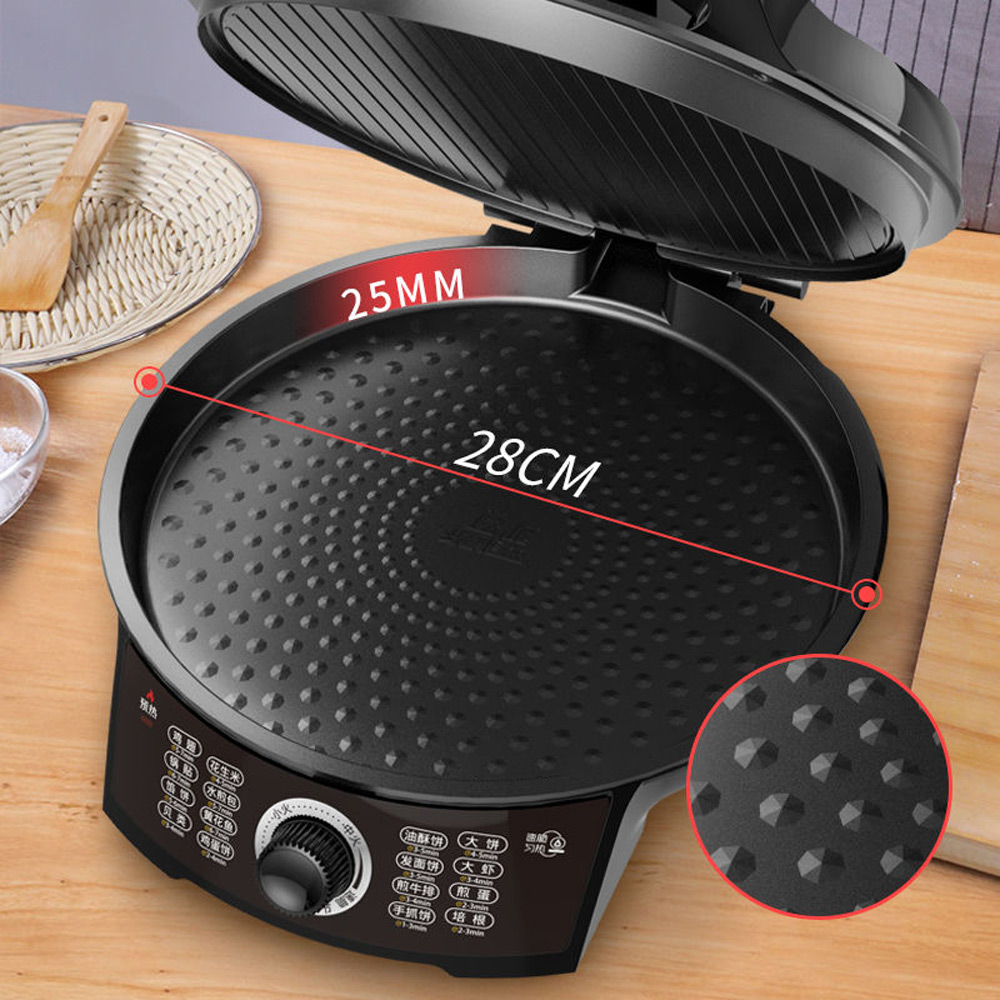 Crepe Maker Non Stick - Bandeja eléctrica para hornear versión 2025,