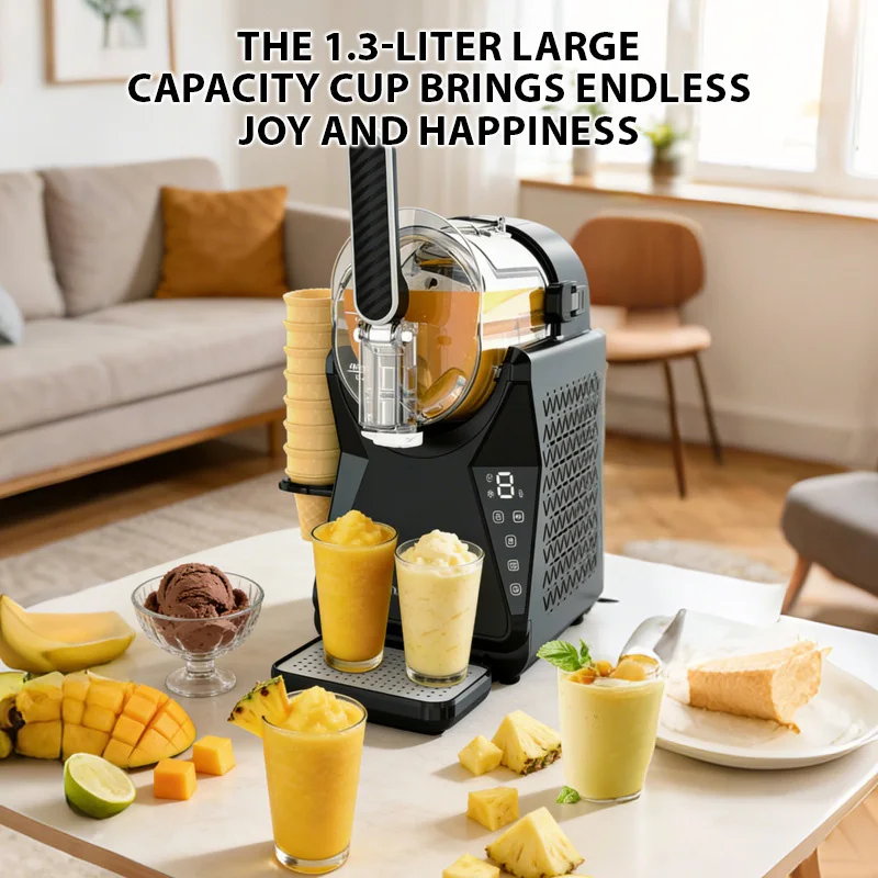 Ice Cream Maker Electric - Licuadora Comercial de 1.3L para Smoothies,