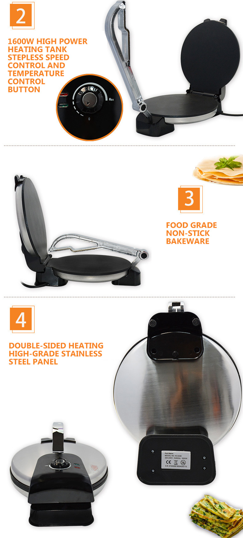 Máquina comercial para hacer t - Crepe Maker Non Stick reseña y precio