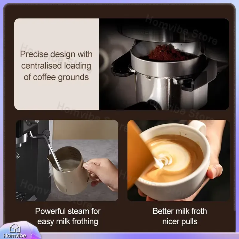 Cafetera Espresso Semiautomáti - Milk Frother Automatic reseña y precio