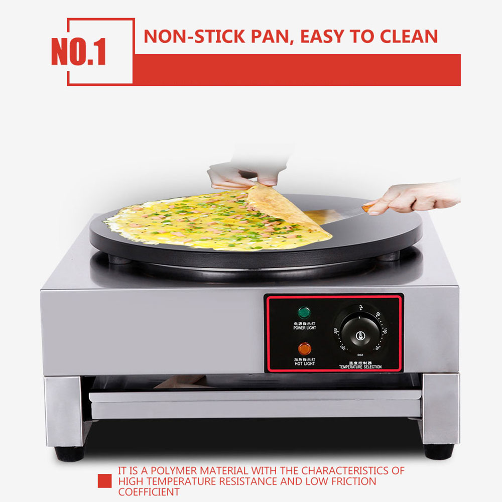 Máquina para hacer crepes eléc - Crepe Maker Non Stick reseña y precio