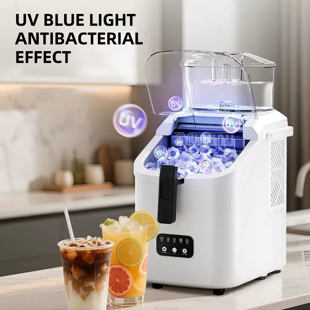 Máquina de hielo para el hogar - Kitchen Appliances White reseña y precio