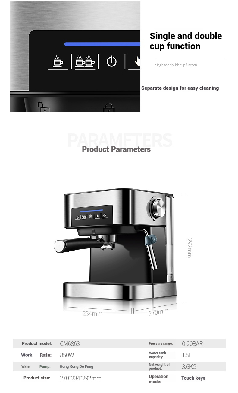 Cafetera Semiautomática Italia - Milk Frother Automatic reseña y precio