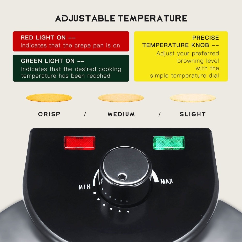 Máquina para Hacer Crepas Eléc - Crepe Maker Non Stick reseña y precio