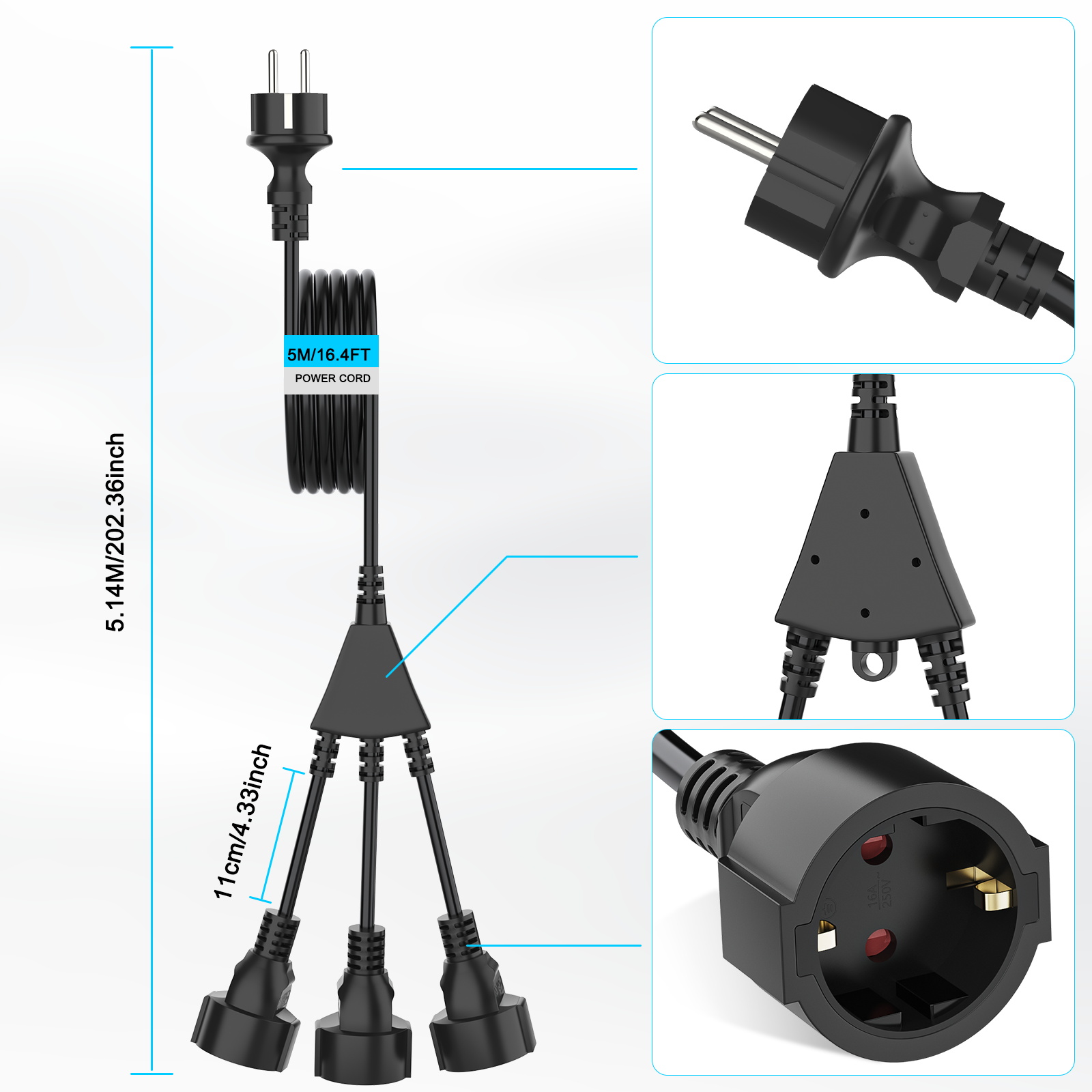 Enchufe Extensor con Anillo de - Kitchen Appliances Extension Cord reseña y precio