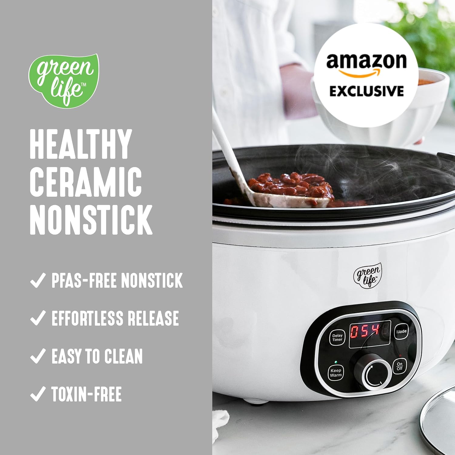 Olla de Cocción Lenta Programa - Slow Cooker Ceramic reseña y precio