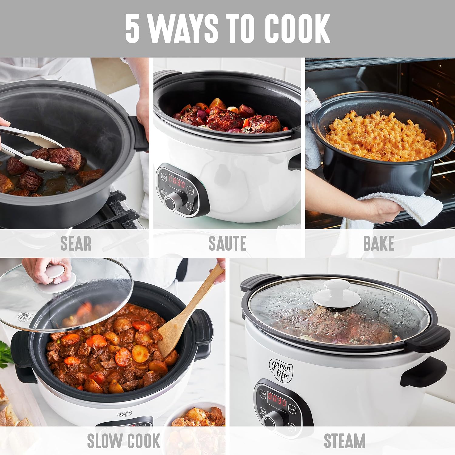 Olla de Cocción Lenta Programa - Slow Cooker Ceramic reseña y precio