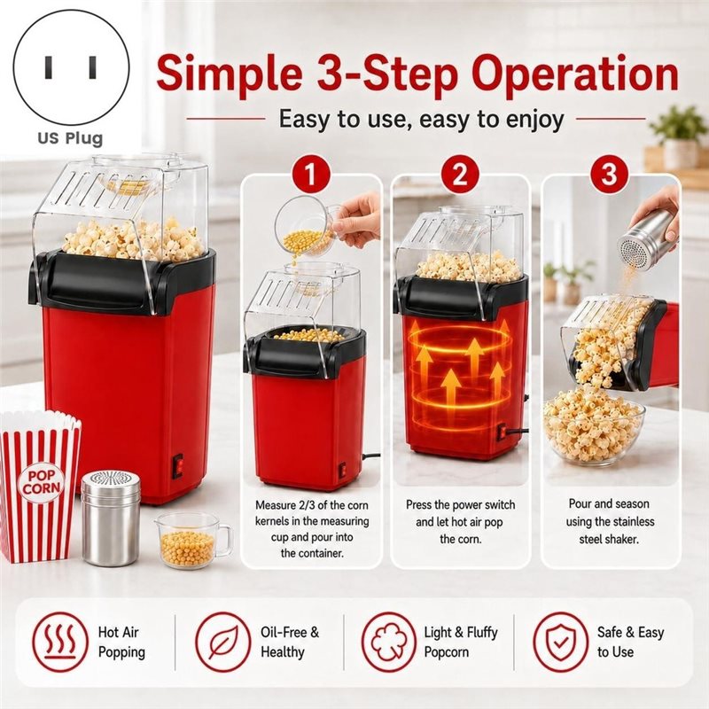 Máquina de palomitas de maíz c - Air Popcorn Maker reseña y precio