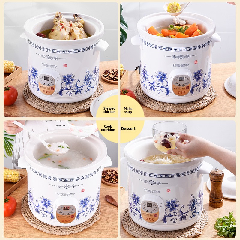 Olla de cocción lenta eléctric - Slow Cooker Ceramic reseña y precio