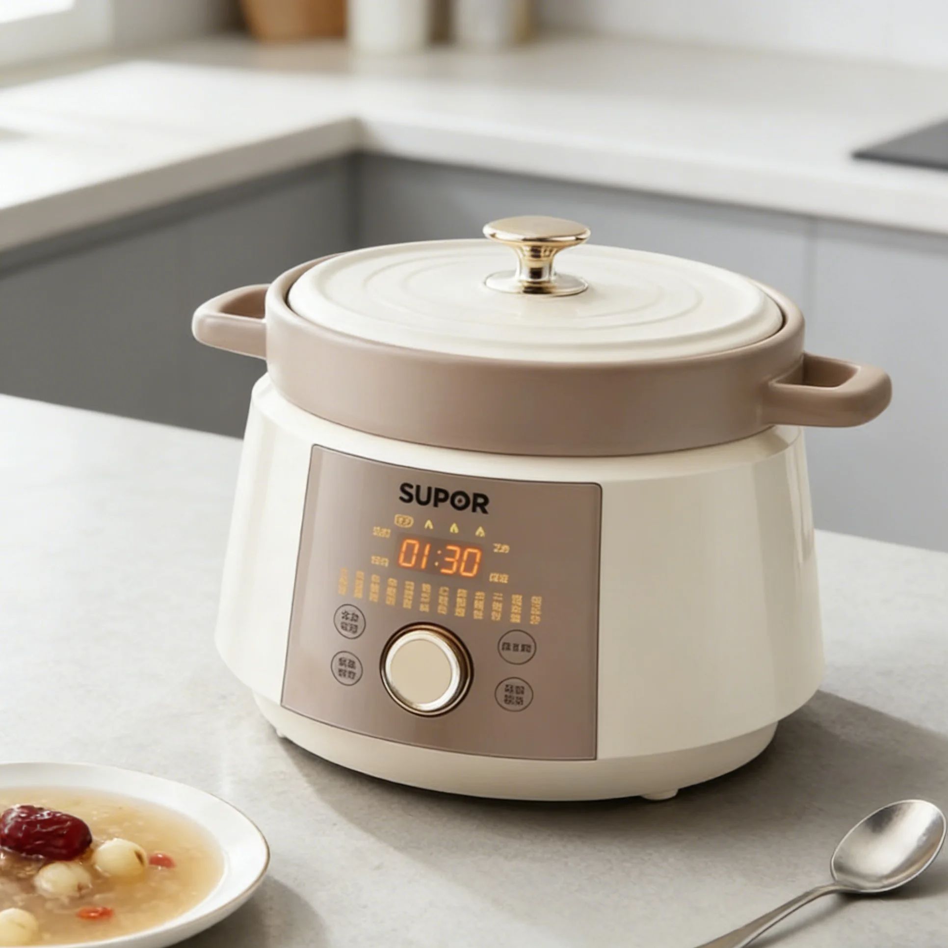 Olla de cocción lenta eléctric - Slow Cooker Ceramic reseña y precio